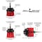 Drill Brush Power Scrubber By Useful Products 7 in W 5 in L Brush, Red R-542OMS-2L-QC-DB - alternate 5